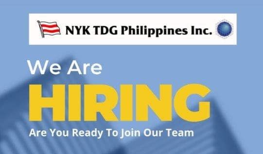 Jobtalk - Technical Service Assistant vacancy in Sto. Tomas! Hiring by NYK TDG Philippines Inc.