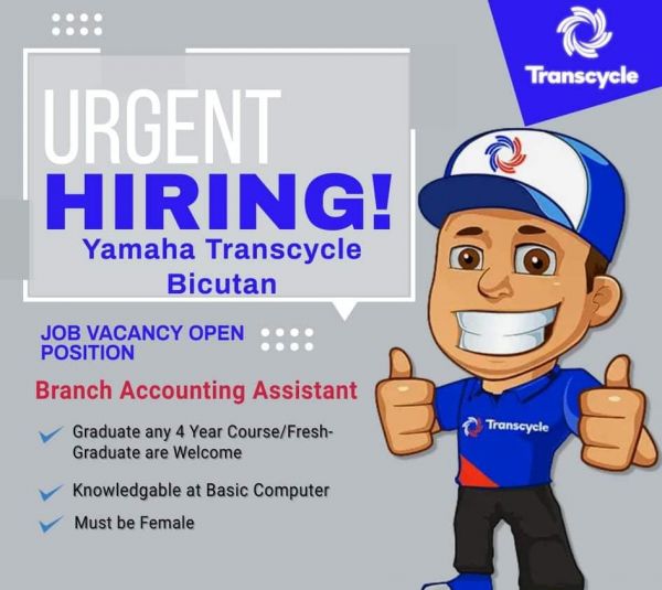 Jobtalk - Accounting Assistant vacancy in Parañaque! Hiring by Transcycle