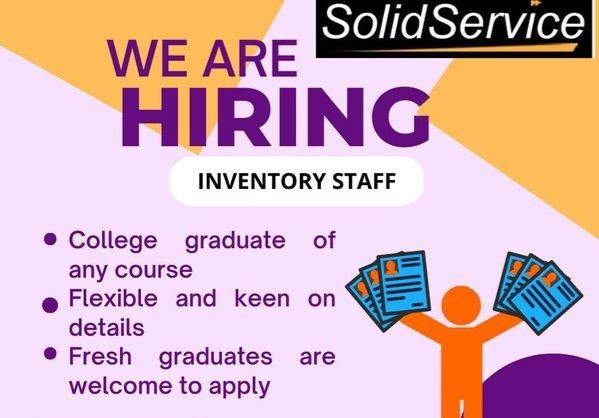 Jobtalk - Inventory Associate vacancy in Quezon City! Hiring by SolidService Electronics Corporation