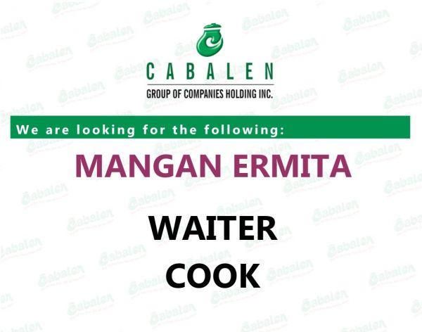 Jobtalk - Waiter vacancy in Ermita! Hiring by Mangan