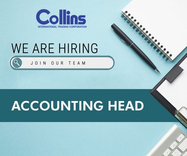 Jobtalk - Accounting Head vacancy in Pasig! Hiring by Collins International Trading Corporation