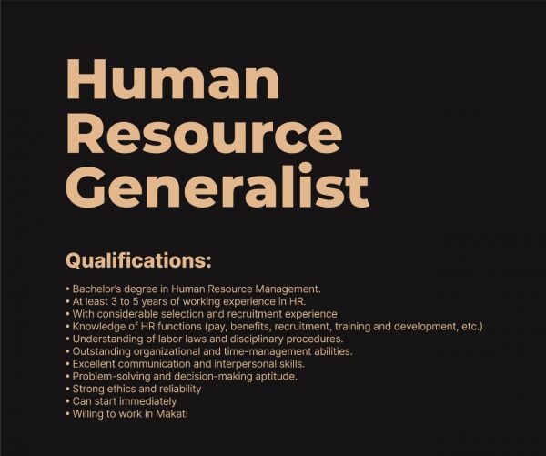 Jobtalk - HR Generalist vacancy in San Juan! Hiring by Group of Five Creative Concepts, Inc.