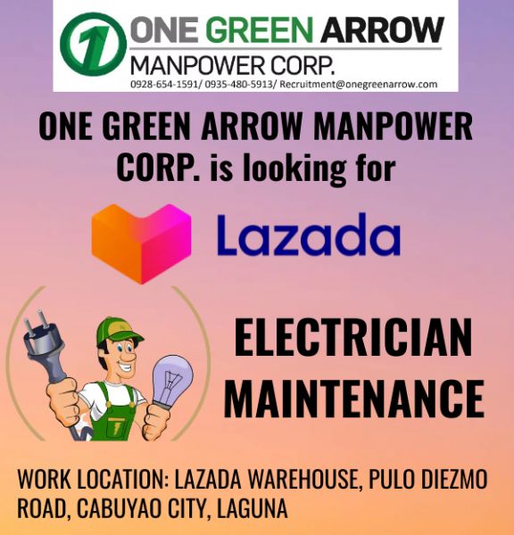 Jobtalk - Technician vacancy in Cabuyao City! Hiring by Lazada Philippines Inc.