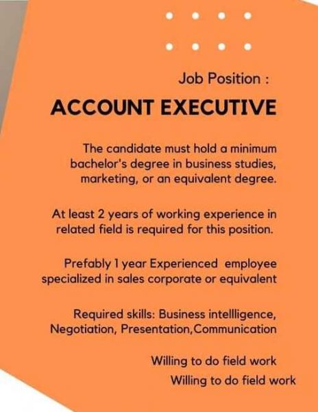 Jobtalk - Account Executive needed for  field work in Metro Manila area