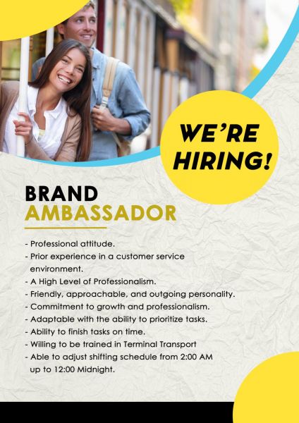 Jobtalk - Brand Ambassador vacancy in Parañaque! Hiring by Journeytech Inc.