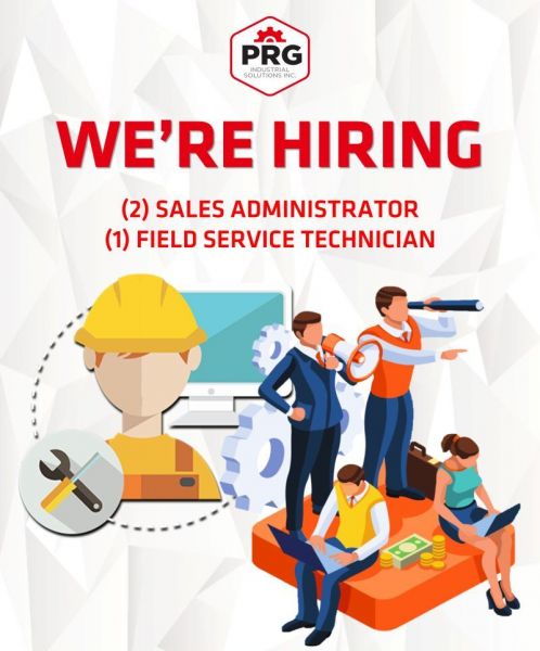 Jobtalk - Sales Admin Associate vacancy in Pasig! Hiring by PRG Industrial Solutions Inc.