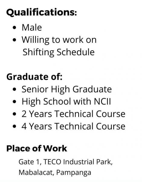 Jobtalk - Quality Inspector vacancy in Mabalacat City! Hiring by MultiPly Paper Ventures Inc.