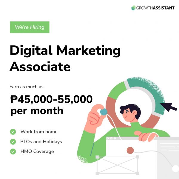 Jobtalk - Digital Marketing Associate, English bilingual, Work from home (WFH)  for GrowthAssistant