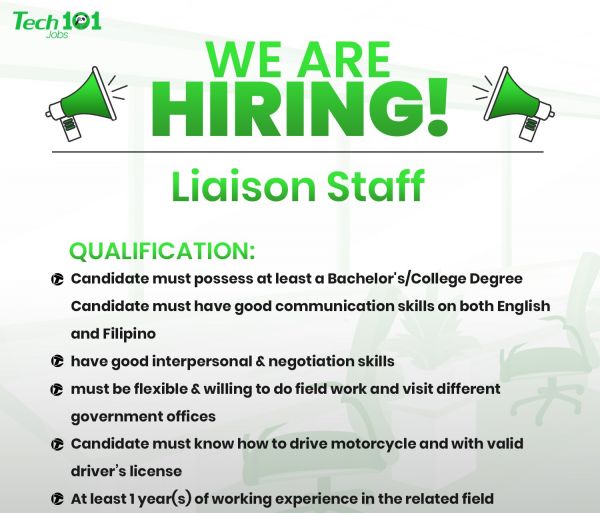 Jobtalk - Liaison Officer needed for  field work in Metro Manila area