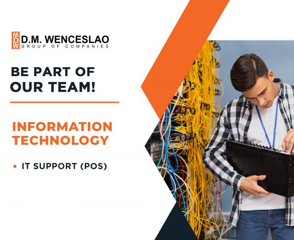 Jobtalk - IT Support Specialist vacancy in Parañaque! Hiring by D.M. Wenceslao and Associates Inc.