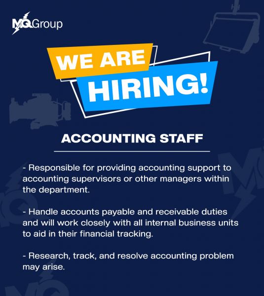 Jobtalk - Accounting Staff vacancy in Makati! Hiring by MQ Group, Inc.