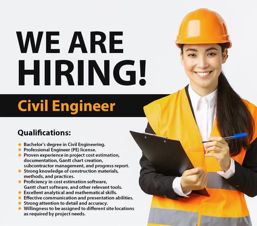 Jobtalk - Civil Engineer vacancy in Bacoor City! Hiring by Colkin Construction Corp.