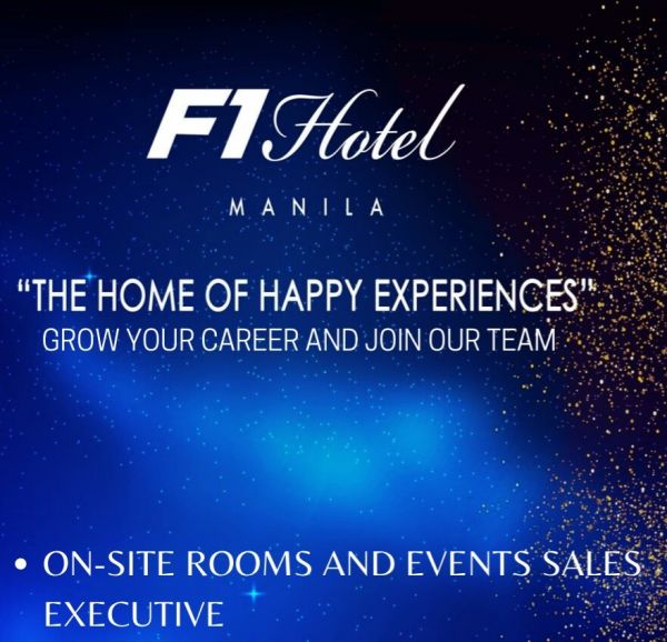 Jobtalk - Sales Executive vacancy in Bonifacio Global City! Hiring by F1 Hotel Manila