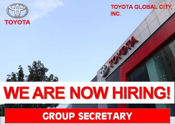 Jobtalk - Secretary vacancy in Bonifacio Global City! Hiring by Toyota Global City, Inc.