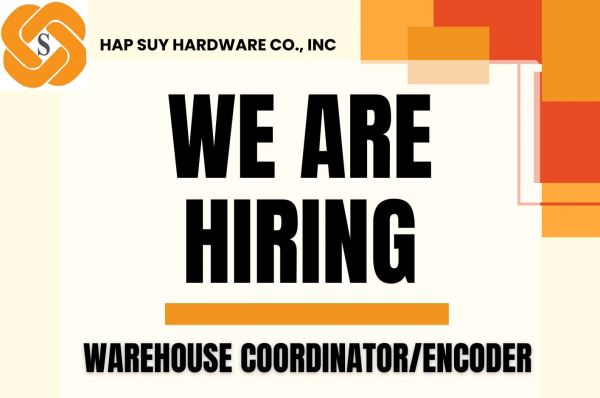 Jobtalk - Warehouse Coordinator vacancy in Binondo! Hiring by Hap Suy Hardware Co., Inc.