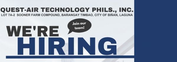 Jobtalk - Electrician vacancy in Biñan City! Hiring by Quest-Air Technology Phils., Inc.