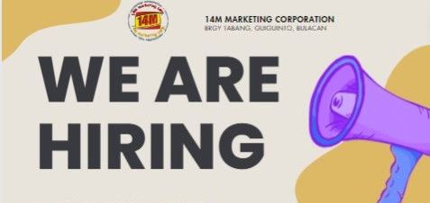 Jobtalk - Salesman vacancy in Guiguinto! Hiring by 14M Marketing Corporation