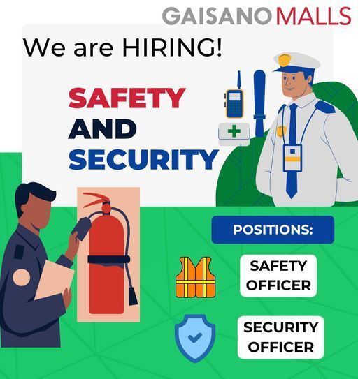 Jobtalk - Security Officer vacancy in Davao City! Hiring by Gaisano Mall Of Davao
