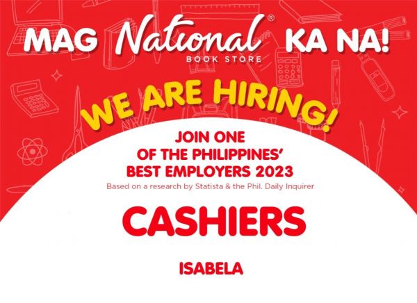 Jobtalk - Cashier vacancy in Santiago City! Hiring by National Book Store