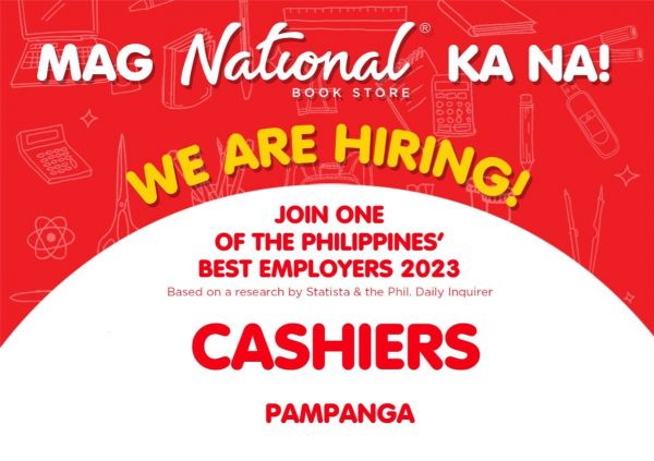 Jobtalk - Cashier vacancy in Angeles City! Hiring by National Book Store