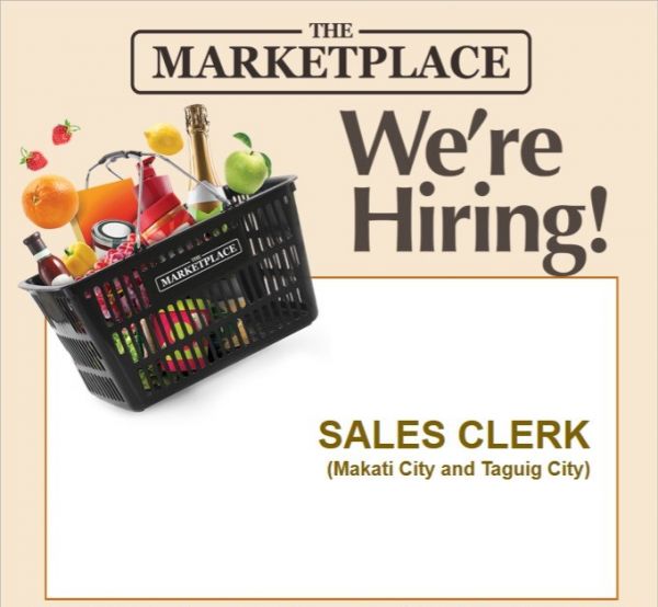 Jobtalk - Sales Clerk vacancy in Taguig City! Hiring by The Marketplace