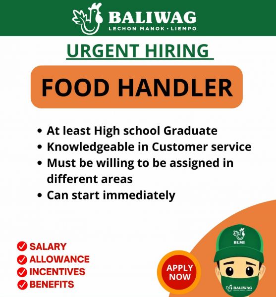 Jobtalk - Service Crew vacancy in Parañaque! Hiring by Baliwag Lechon Manok