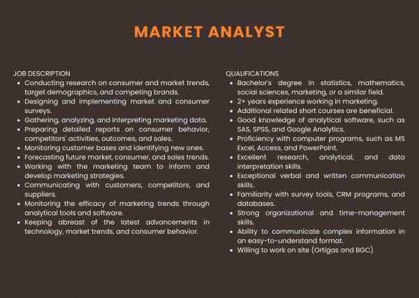 Jobtalk - Market Research Analyst vacancy in Bonifacio Global City! Hiring by Japan Eye Center, Inc.