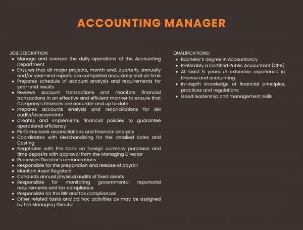 Jobtalk - Accounting Manager vacancy in Bonifacio Global City! Hiring by Japan Eye Center, Inc.