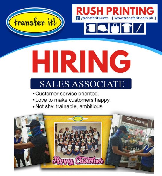 Jobtalk - Sales Associate vacancy in Cagayan De Oro City! Hiring by Transfer It