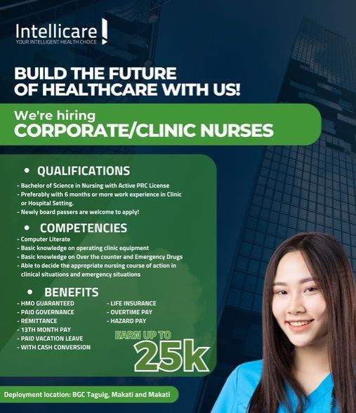 Jobtalk - Nurse vacancy in Makati! Hiring by Intellicare