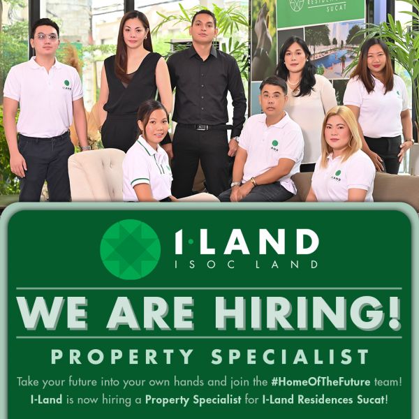 Jobtalk - Property Specialist vacancy in Pasig! Hiring by ISOC Holdings, Inc.
