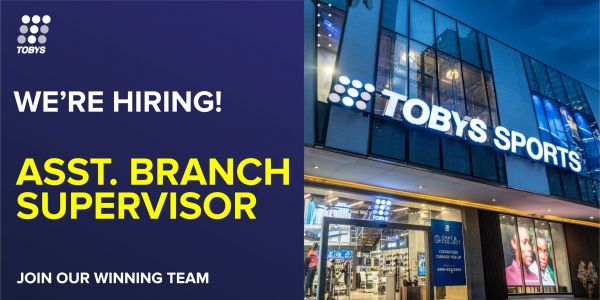 Jobtalk - Assistant Supervisor vacancy in Bacoor City! Hiring by Toby's Sports