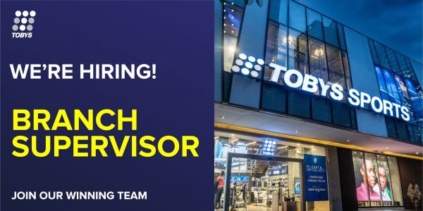 Jobtalk - Branch Supervisor vacancy in Pasig! Hiring by Toby's Sports