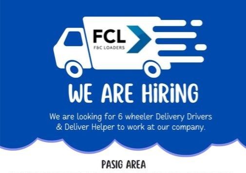 Jobtalk - Delivery Helper vacancy in Pasig! Hiring by F&C Loaders Inc.