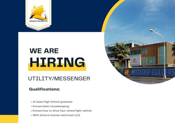 Jobtalk - Messenger vacancy in Albuera! Hiring by Megaship Builders Inc.
