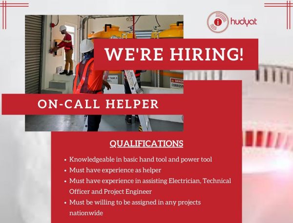 Jobtalk - Utility Helper vacancy in Quezon City! Hiring by iHudyat Inc.
