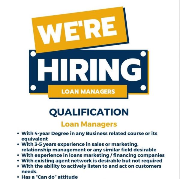 Jobtalk - Loan Servicing Manager vacancy in Pasig! Hiring by TRBank