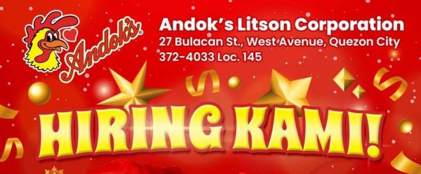 Jobtalk - Food Server vacancy in Echague! Hiring by Andok's Litson Corporation