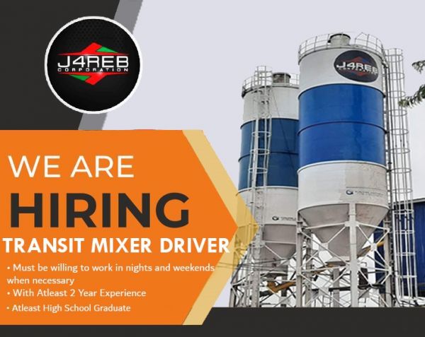 Jobtalk - Transit Mixer Driver vacancy in Abucay! Hiring by J4REB Corporation