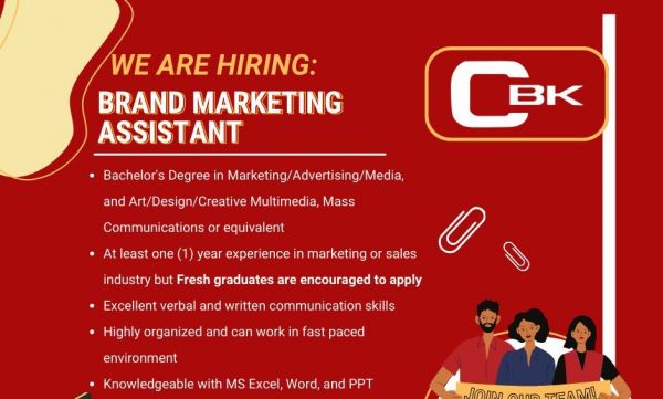Jobtalk - Brand Marketing Assistant vacancy in Binondo! Hiring by Co Ban Kiat Hardware