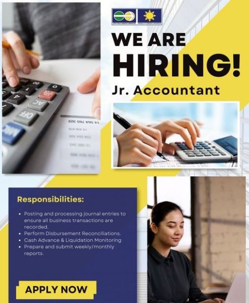 Jobtalk - Junior Accountant vacancy in Paco! Hiring by Electa Tarlac Aggregate Corp
