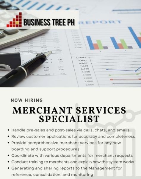 Jobtalk - Merchant Services Specialist vacancy in Bacoor City! Hiring by Business Tree PH OPC