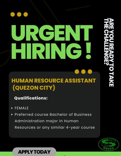 Jobtalk - HR Admin Assistant vacancy in Caloocan! Hiring by Ongpeng - Santos Construction Corporation
