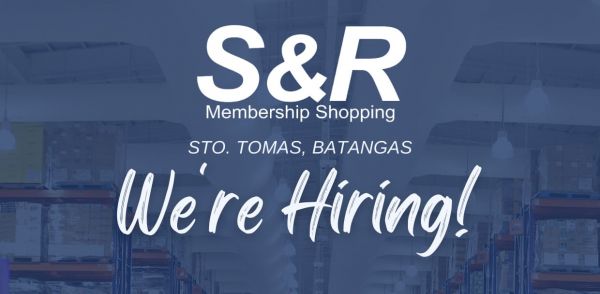 Jobtalk - Inventory Control Supervisor vacancy in Sto. Tomas! Hiring by S&R Membership Shopping