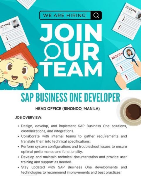 Jobtalk - SAP Developer vacancy in Binondo! Hiring by United Steel Technology International Corp.