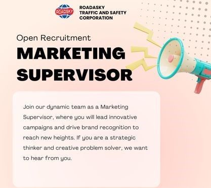 Jobtalk - Marketing Operations Supervisor vacancy in Makati! Hiring by Roadsky Traffic Safety Corporation