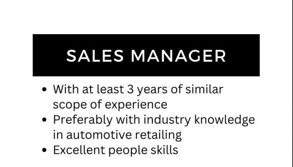Jobtalk - Sales Manager vacancy in Caloocan! Hiring by Archon Special Machineries, Inc.