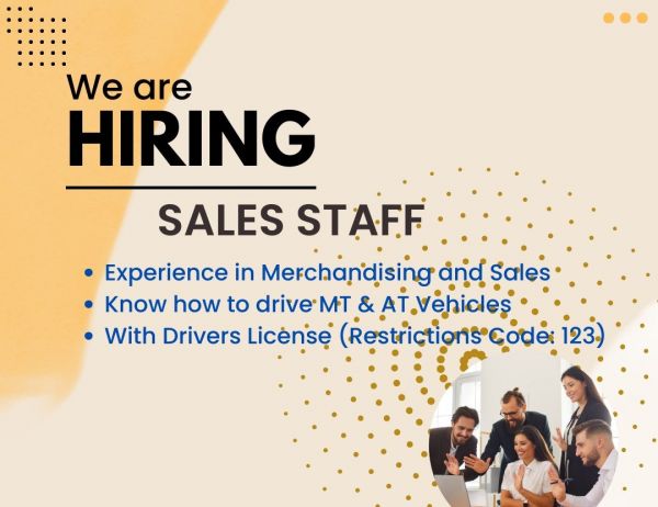 Jobtalk - Sales Staff vacancy in Davao City! Hiring by The Ritz Hotel at Garden Oases