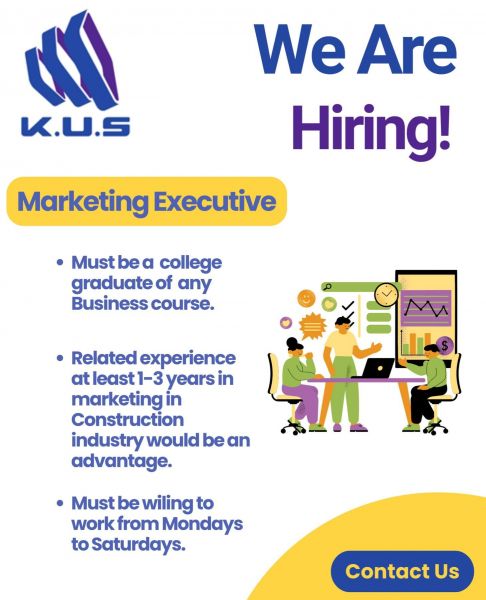 Jobtalk - Marketing Executive vacancy in Pasig! Hiring by K.U.S Structural Components Inc.