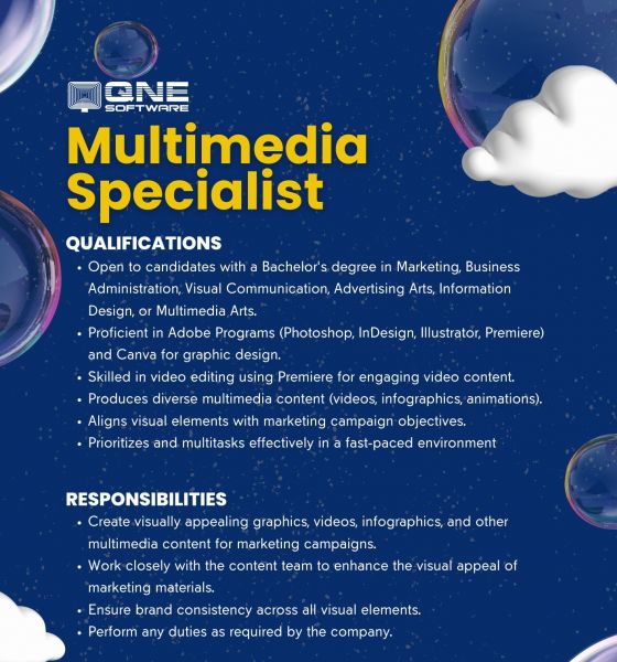 Jobtalk - Multimedia Artist vacancy in Ermita! Hiring by QNE Software Philippines, Inc.